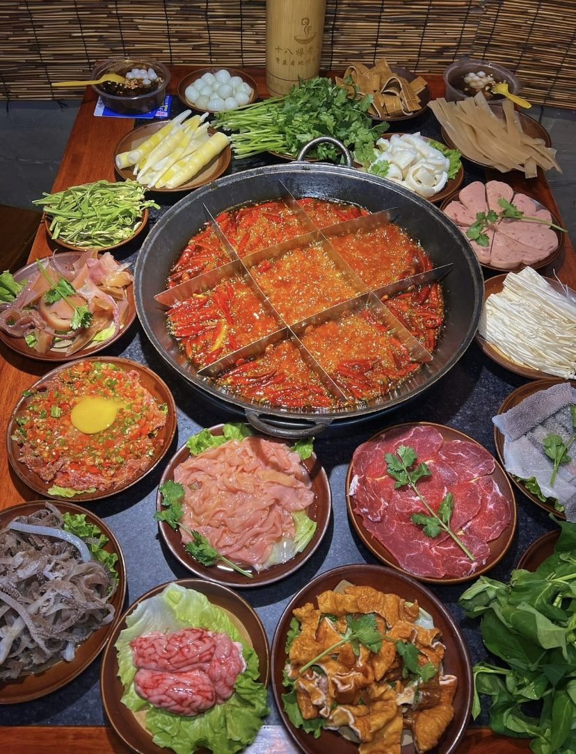 Chongqing hotpot spread